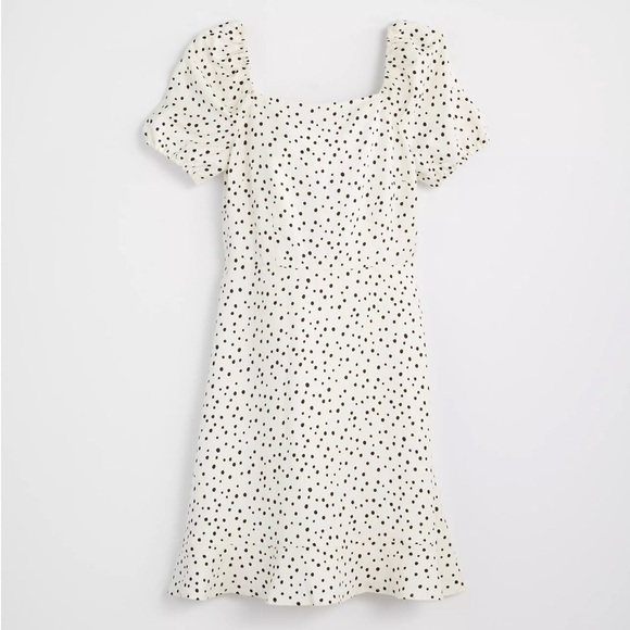 LOFT Dresses & Skirts - Loft Linen Dotted Tie Back Flare Dress